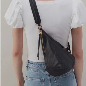 HOBO Sway Vintage Hide Leather Convertible Sling Backpack Black $248 Nordstrom